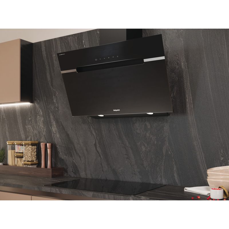 Hotpoint HOOD Built-in PHVS 91F LT DP K Black Wall-mounted Electronic Lifestyle perspective