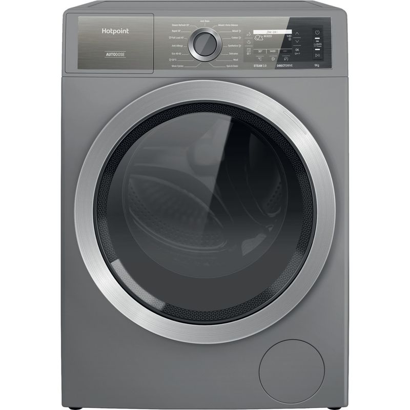 Hotpoint Washing machine Freestanding H8 99ADS GPOWER UK Silver Front loader A Frontal