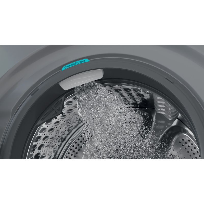 Hotpoint Washing machine Freestanding H8 09ADS GPOWER UK Silver Front loader A Drum