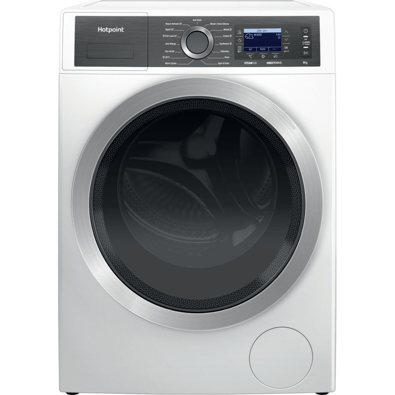 Hotpoint Washing machine Freestanding H7 89 GPOWER UK White Front loader A Frontal