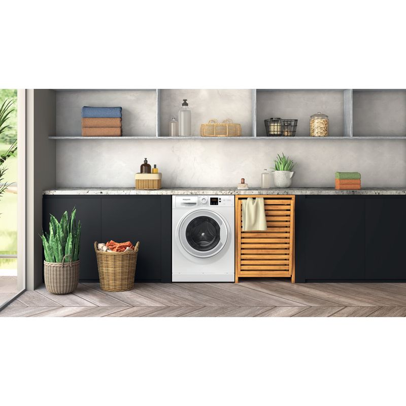 Hotpoint Washing machine Freestanding NSWM 7469 W UK White Front loader A Lifestyle frontal