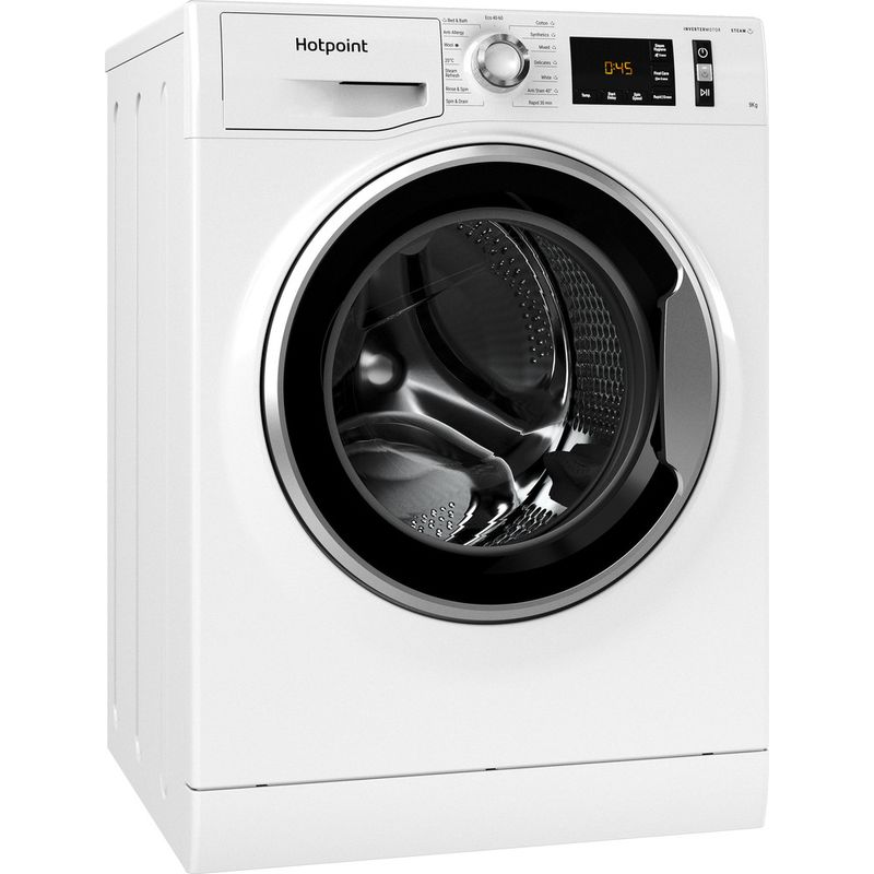 Hotpoint Washing machine Freestanding NM11 948 WS A UK White Front loader A Perspective