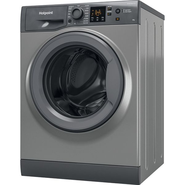 Hotpoint-Washing-machine-Freestanding-NSWM-846-GG-UK-Graphite-Front-loader-A-Perspective