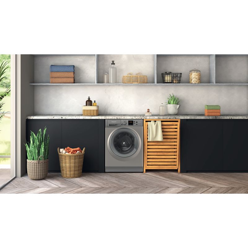 Hotpoint Washing machine Freestanding NSWR 7469 GK UK Graphite Front loader A Lifestyle frontal