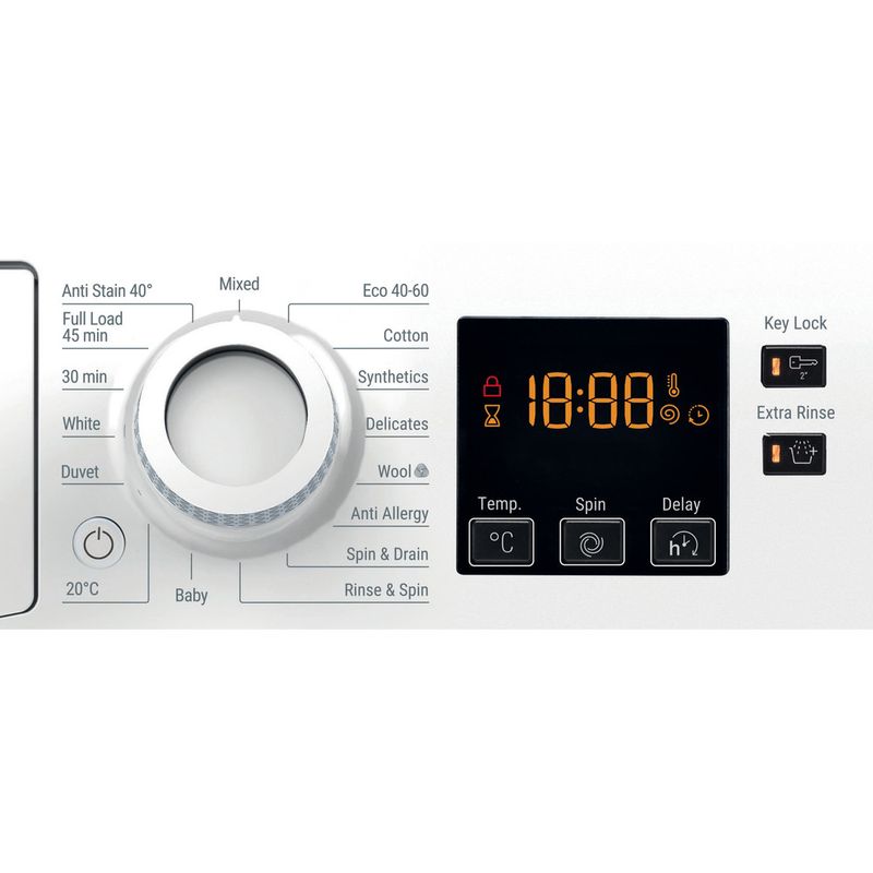 Hotpoint Washing machine Freestanding NSWA 1146 WW UK White Front loader A Program