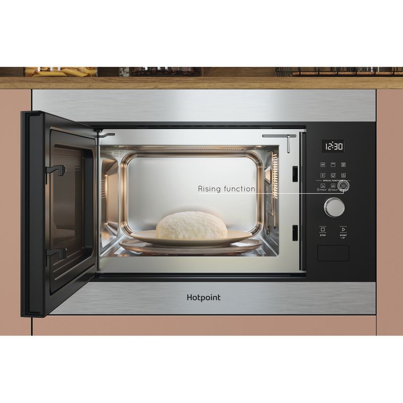 Hotpoint-Microwave-Built-in-MF25G-IX-H-Inox-Electronic-25-MW-Grill-function-900-Lifestyle-frontal-open