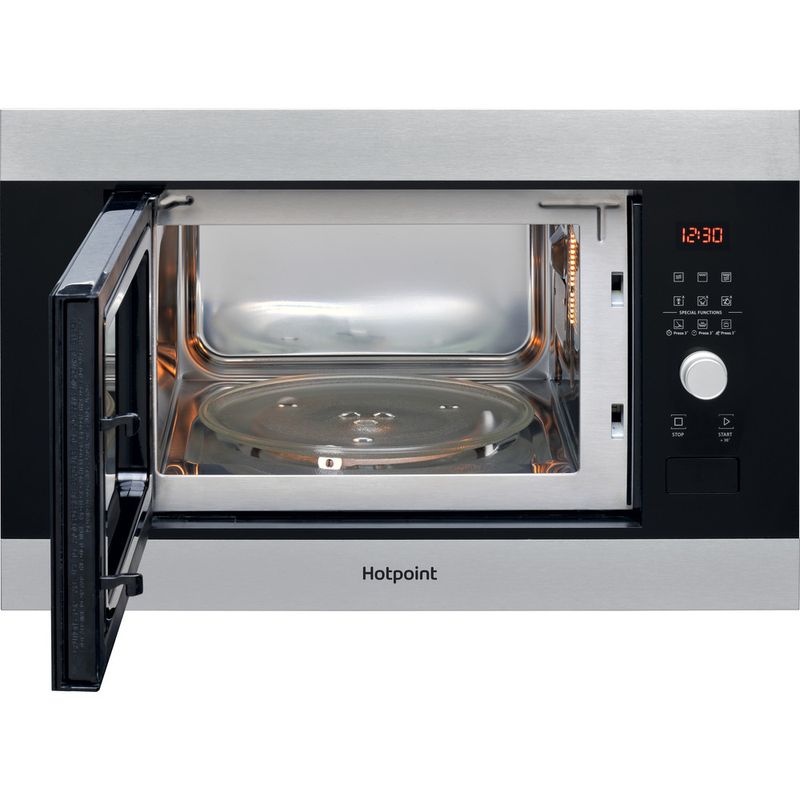 Hotpoint-Microwave-Built-in-MF25G-IX-H-Inox-Electronic-25-MW-Grill-function-900-Frontal-open