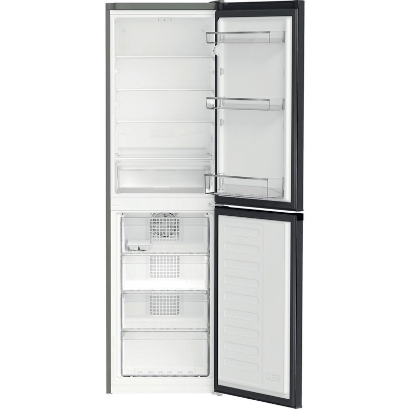 Hotpoint Fridge Freezer Freestanding HPKH 1261 XBR4UK Black 2 doors Frontal open