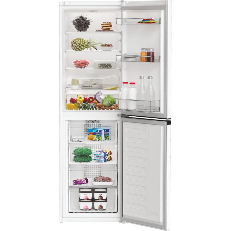 Hotpoint Fridge Freezer Freestanding HPKH 1261 W4UK White 2 doors Lifestyle frontal open