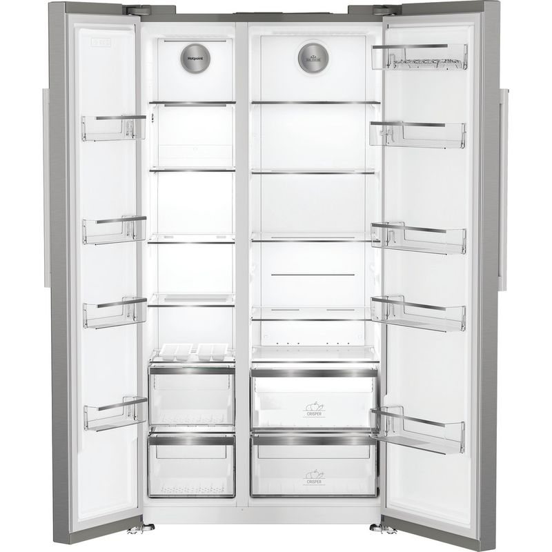 Hotpoint Side-by-Side Freestanding HPG2 6592 XP4UK Pet Inox Frontal open