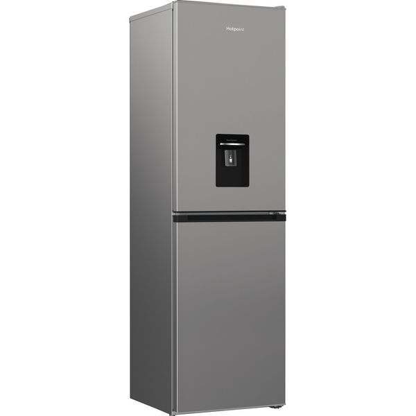 Hotpoint Fridge Freezer Freestanding HPKH 1261W S4UK New Silver – ARC 1035 2 doors Perspective