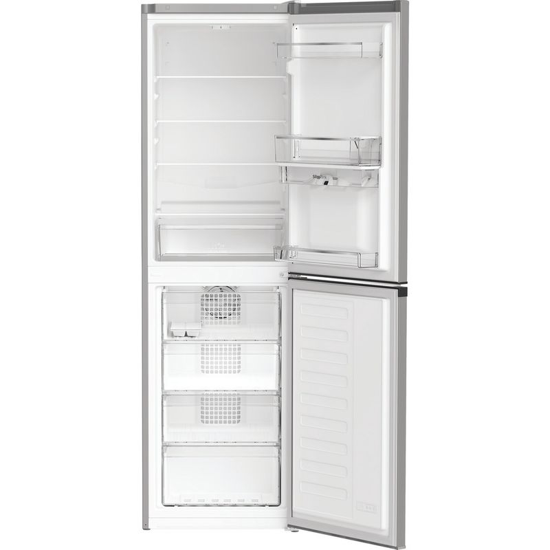 Hotpoint-Fridge-Freezer-Freestanding-HPKH-1261W-S4UK-Silver-2-doors-Frontal-open