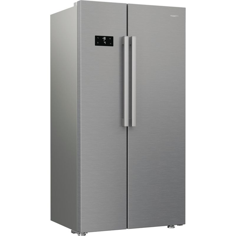 Hotpoint Side-by-Side Freestanding HPG2 6592 XP4UKWR Pet Inox Perspective