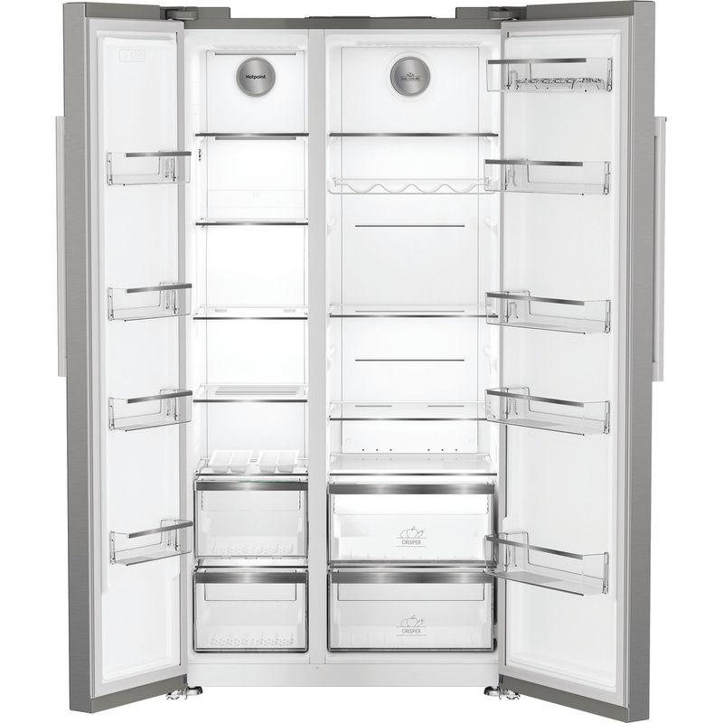 Hotpoint Side-by-Side Freestanding HPG2 6592 XP4UKWR Pet Inox Frontal open