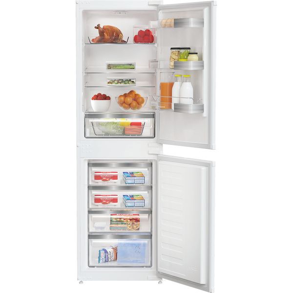 Hotpoint Fridge Freezer Built-in HPKH 1262B4 UK Zinc Metal 2 doors Frontal
