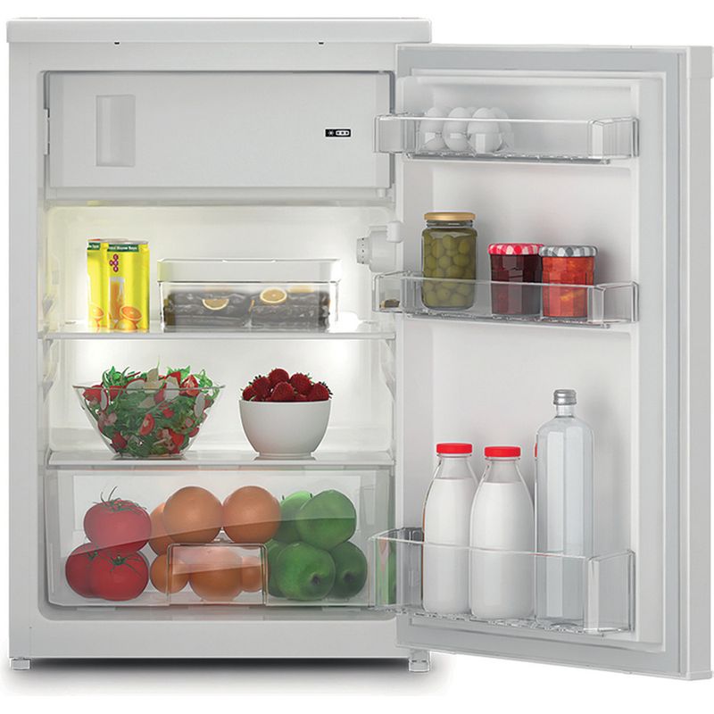 Hotpoint-Refrigerator-Freestanding-H55V1-112W-UK-White-Lifestyle-frontal-open