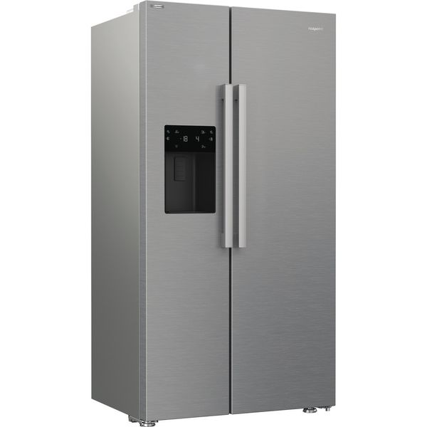Hotpoint Side-by-Side Freestanding HPG2 6573W XP4UK ARC 764 Manhattan Gray Perspective