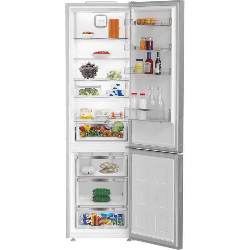 Hotpoint-Fridge-Freezer-Freestanding-HPK-26403-XP5UK-Silver-2-doors-Lifestyle-frontal-open