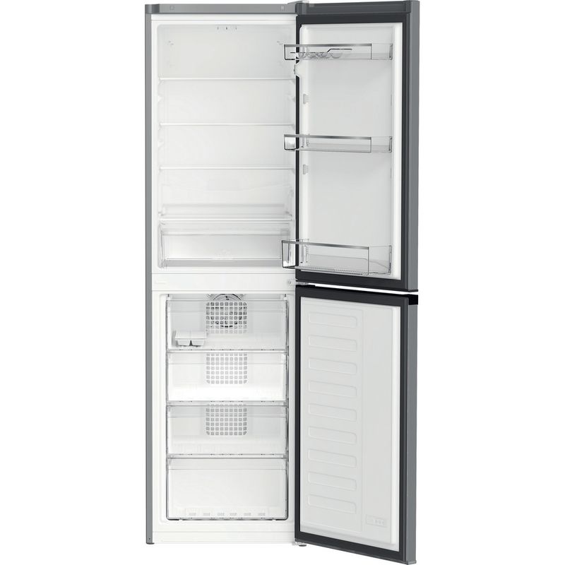 Hotpoint Fridge Freezer Freestanding HPKH 1261 S4UK Silver 2 doors Frontal open