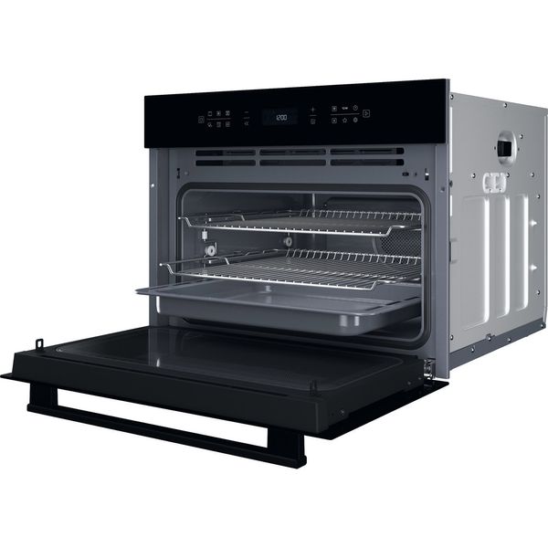 Hotpoint Microwave Built-in HCW6O7HTSBUK Black Electronic 53 MW-Combi 950 Perspective open