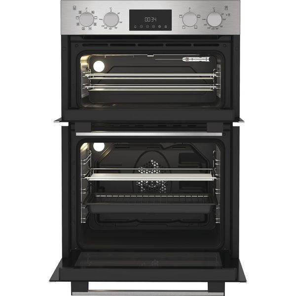 Hotpoint-Double-oven-DIH-82D-IX-Inox-A-Frontal-open