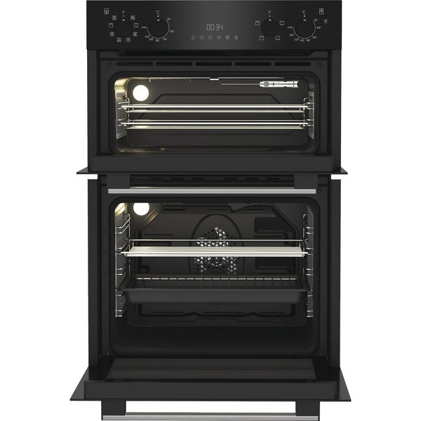Hotpoint-Double-oven-DIH-82G-B-Black-A-Frontal-open