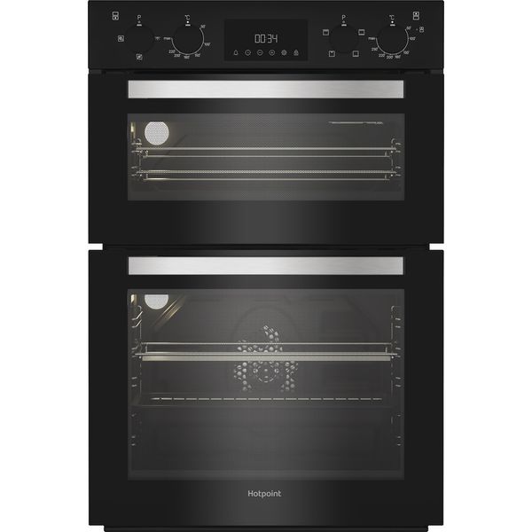 Hotpoint-Double-oven-DIH-10D-B-Black-A-Frontal