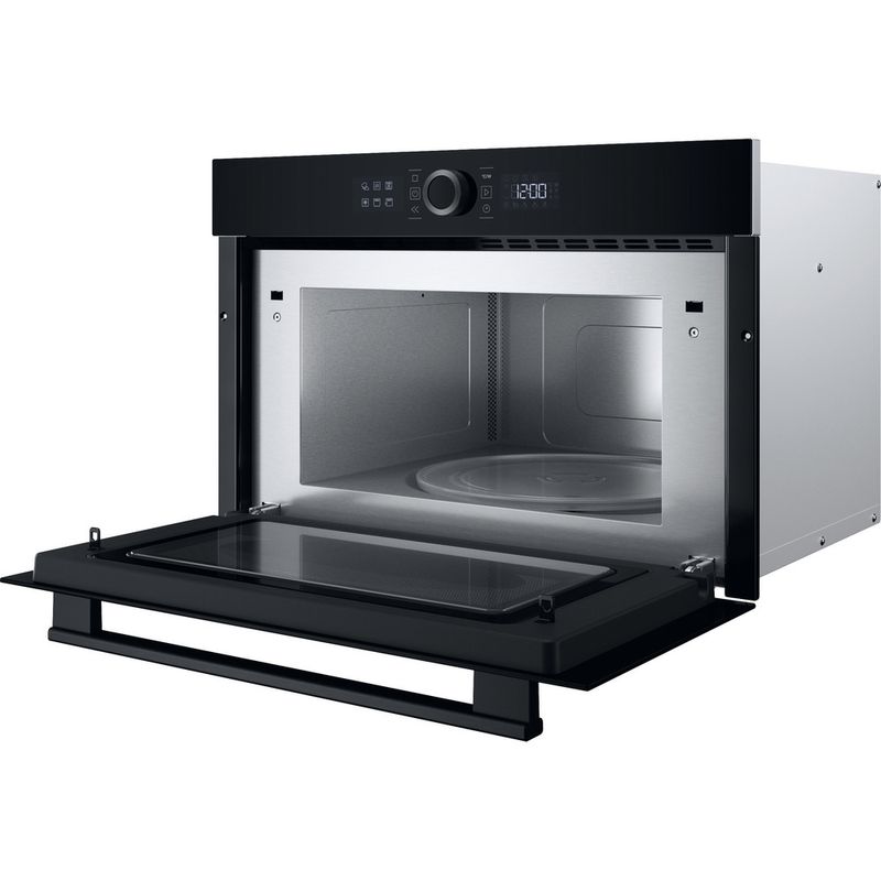 Hotpoint-Microwave-Built-in-HMD44MBUK-Black-Electronic-31-MW-Grill-function-1000-Perspective-open