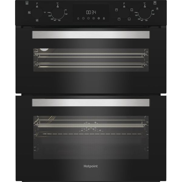 Hotpoint Double oven DUH 10D B Black A Frontal