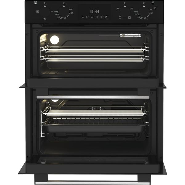 Hotpoint Double oven DUH 10D B Black A Frontal open