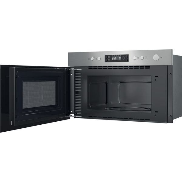 Hotpoint-Microwave-Built-in-HPM-K12C-XUK-Stainless-steel-Electronic-22-MW-Grill-function-750-Perspective-open