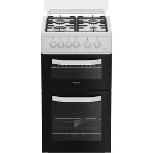 Hotpoint Double Cooker HTG5GCWL White A+ Frontal