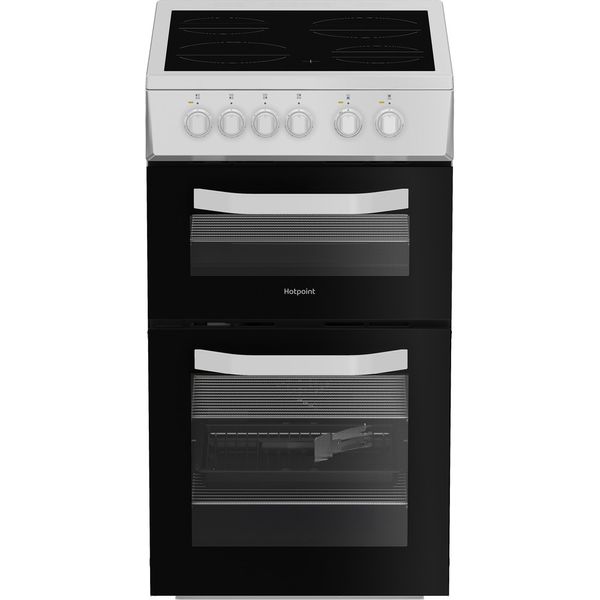 Hotpoint Double Cooker HTE5VCW White A Vitroceramic Frontal