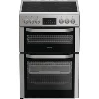 Hotpoint HDE6VDCAX 60cm Electric Double Cooker with Air Fry - Stainless Steel