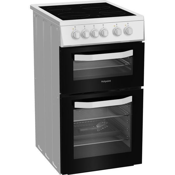 Hotpoint Double Cooker HTE5VCW White A Vitroceramic Perspective