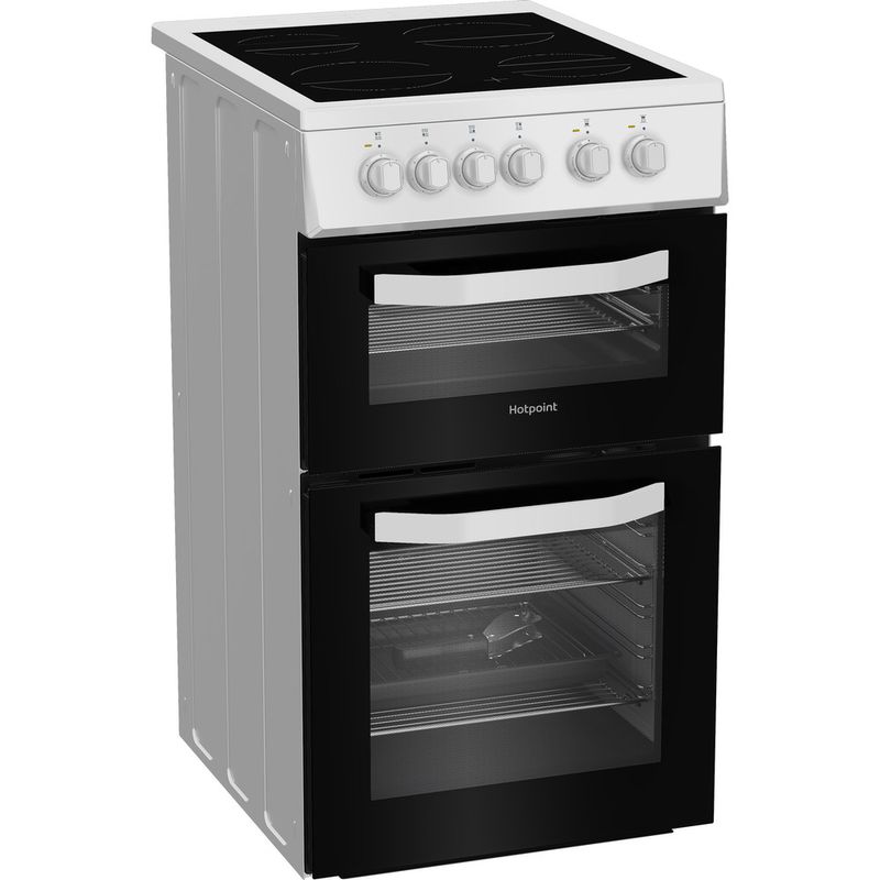 Hotpoint-Double-Cooker-HTE5VCW-White-A-Vitroceramic-Perspective