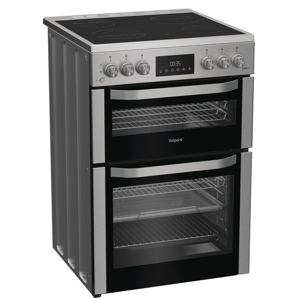 Hotpoint Double Cooker HDE6VDCASX Inox A Perspective