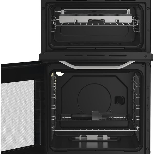 Hotpoint Double Cooker HTG5GCWL White A+ Lifestyle frontal open