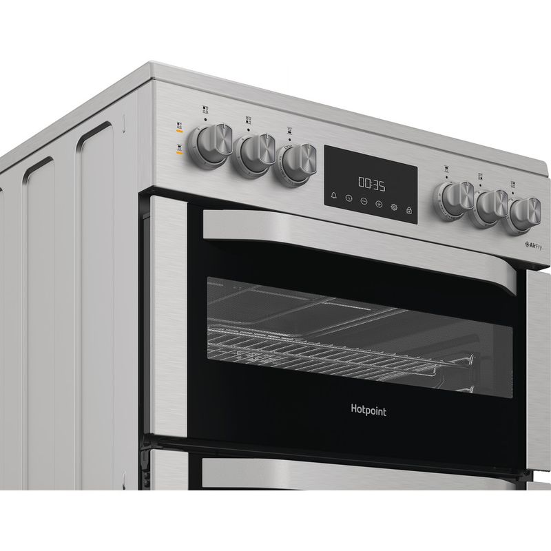 Hotpoint-Double-Cooker-HDE6VDCAX-Inox-A-Control-panel