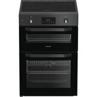 Hotpoint HDE6IDC2SA 60cm Electric Double Cooker with Induction Hob - Anthracite