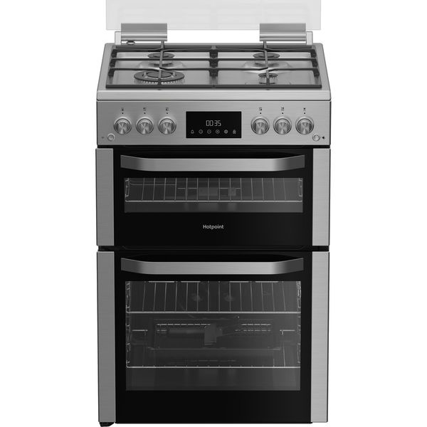 Hotpoint-Double-Cooker-HDG6GDCWX-Inox-A--Frontal