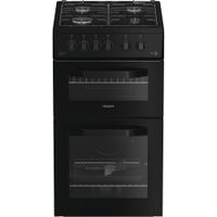 Hotpoint HTG5GCB 50cm Gas Twin Cooker - Black