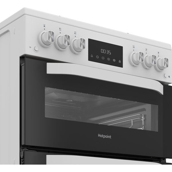 Hotpoint-Double-Cooker-HDG6GDCW-White-A--Control-panel