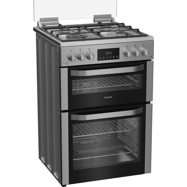Hotpoint-Double-Cooker-HDG6GDCWX-Inox-A--Perspective