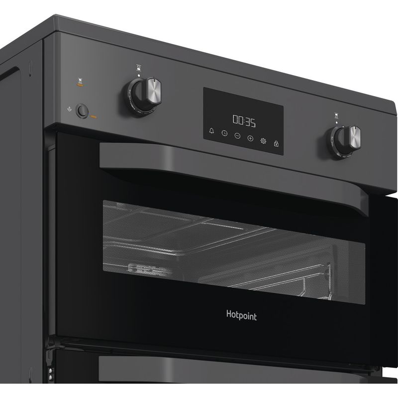 Hotpoint-Double-Cooker-HDE6IDC2SA-Antracite-A-Control-panel