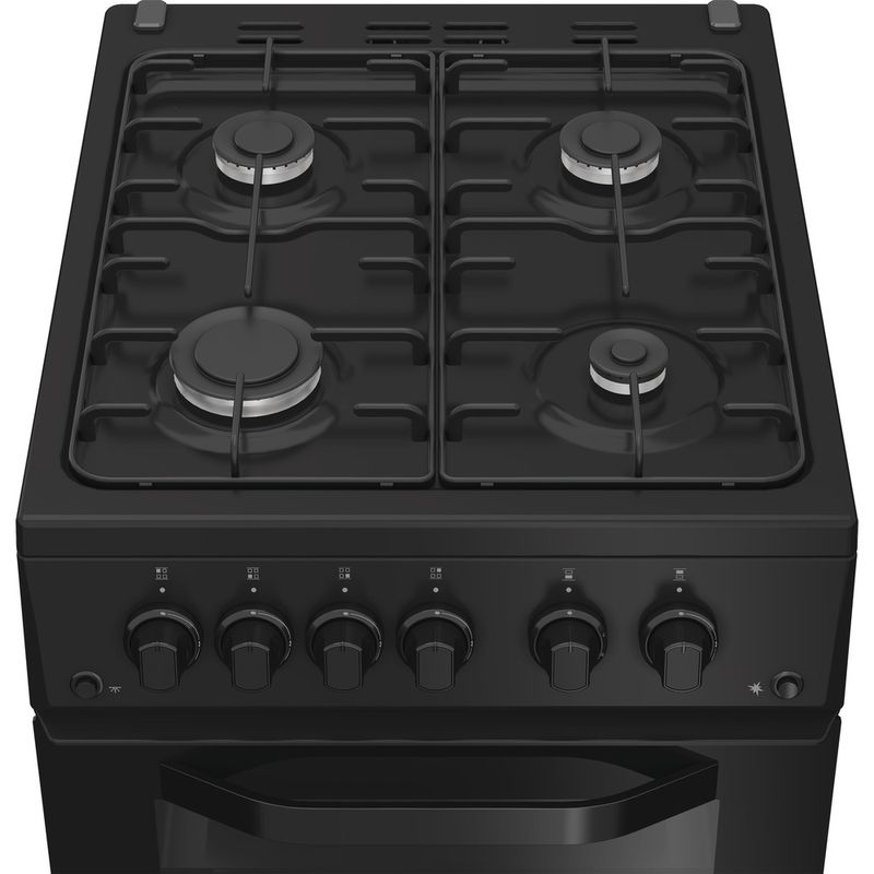 Hotpoint-Double-Cooker-HTG5GCB-Black-A--Enamelled-Sheetmetal-Heating-element