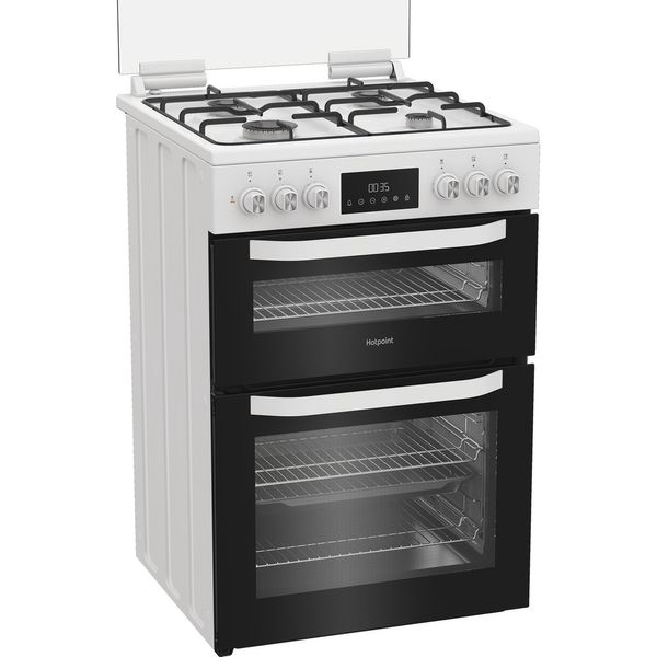 Hotpoint Double Cooker HDD6GDC2W White A Perspective