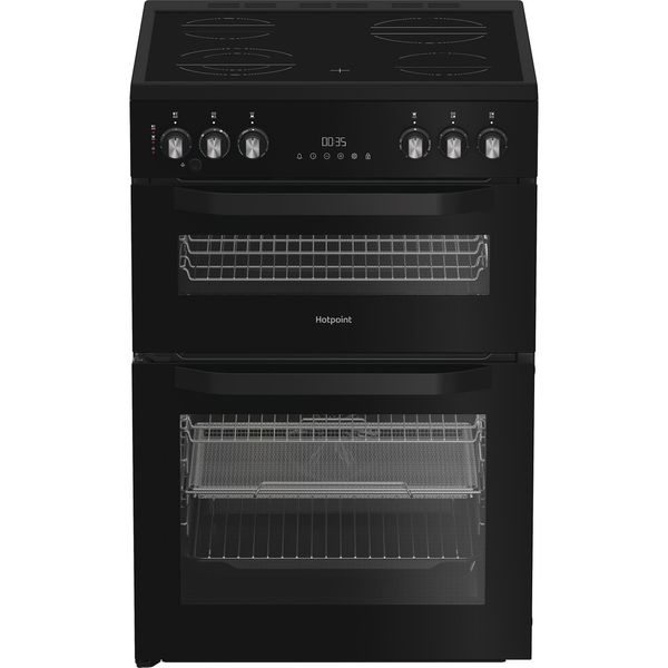 Hotpoint-Double-Cooker-HDE6VDCASB1-Black-A-Frontal