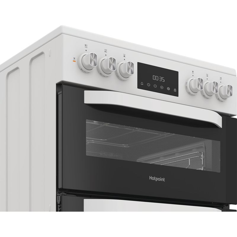 Hotpoint-Double-Cooker-HDD6GDC2W-White-A-Control-panel