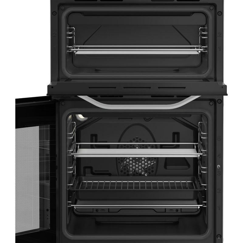 Hotpoint-Double-Cooker-HDE5VDCW-White-A-Vitroceramic-Lifestyle-frontal-open